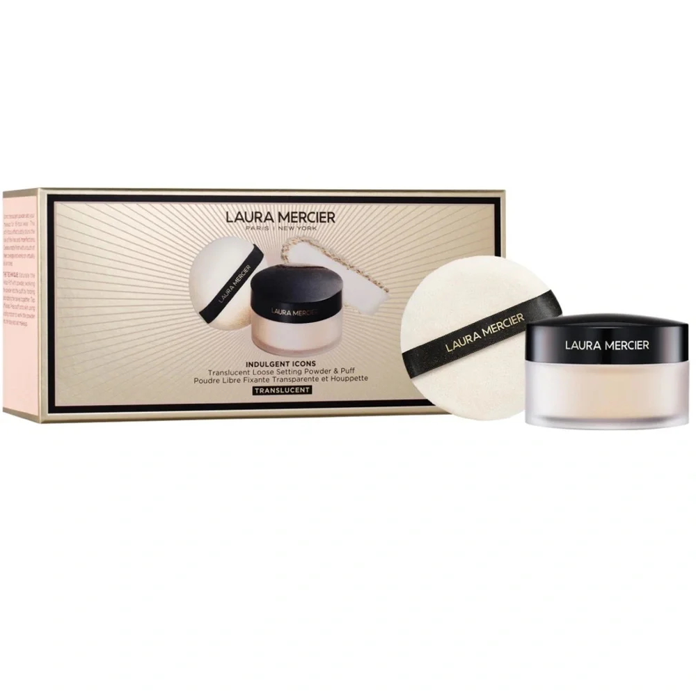 Laura Mercier Translucent Indulgent Icons Loose Setting Powder & Puff